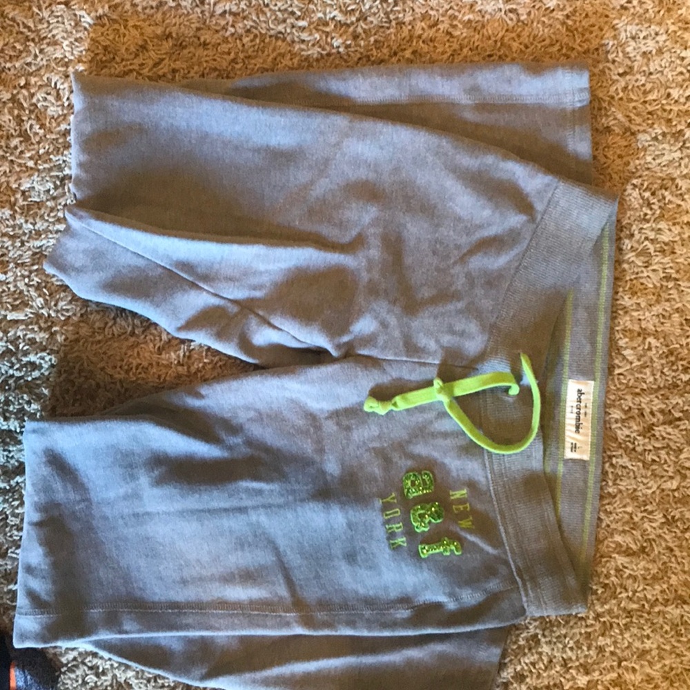 Abercrombie and Fitch sweatpants with green sequin